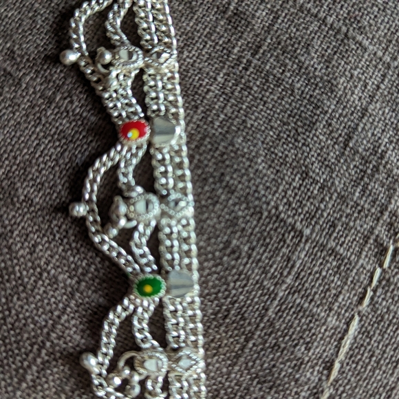 Pair of silver anklets - NWOT - Picture 2 of 3